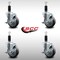 Service Caster 4'' SS Thermoplastic Rubber Swivel 1-1/8'' Expanding Stem Caster Set with Brake, 4PK SCC-SSEX20S414-TPRB-TLB-118-4 - alternate 4